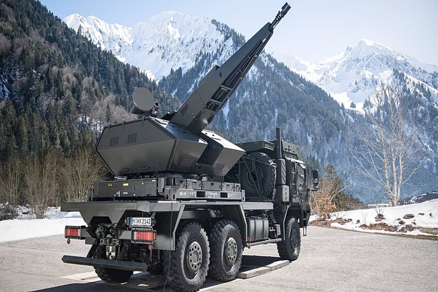 El sistema de defensa aérea Skynex de Rheinmetall