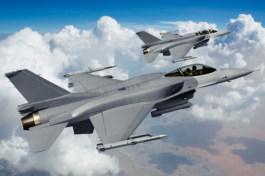 Dúo de F-16 Volando