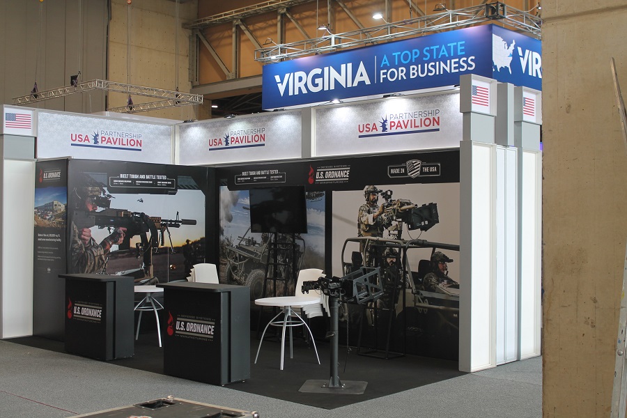 Foto Exclusiva de www.fuerzasmilitares.org - Stands de Virginia en Expodefensa 2025